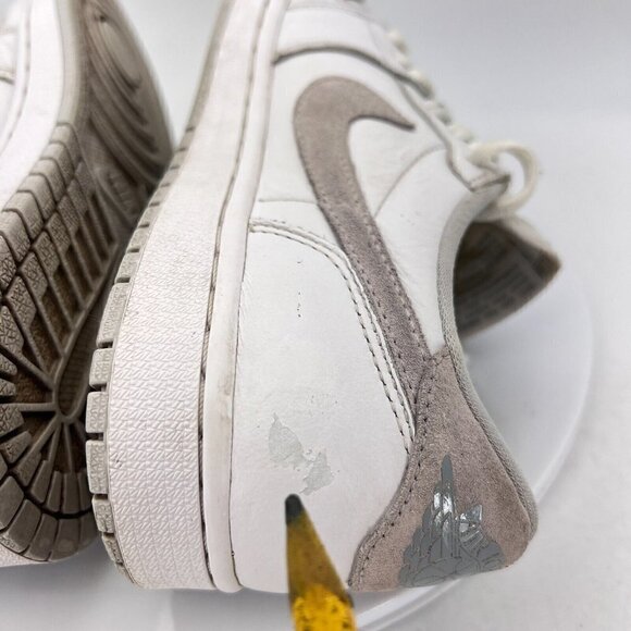 Nike Air Jordan 1 Low  Men Size 8 CZ0790-100 White Grey Particle Grey Shoes - Picture 9 of 15